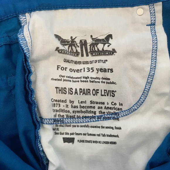 Blue Levis 508 regular taper shorts size 38 - Picture 6 of 11